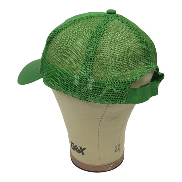 John Deere Mesh Adjustable Strapback Cap Trucker Farmer Hat Logo Patch Green - Picture 8 of 12